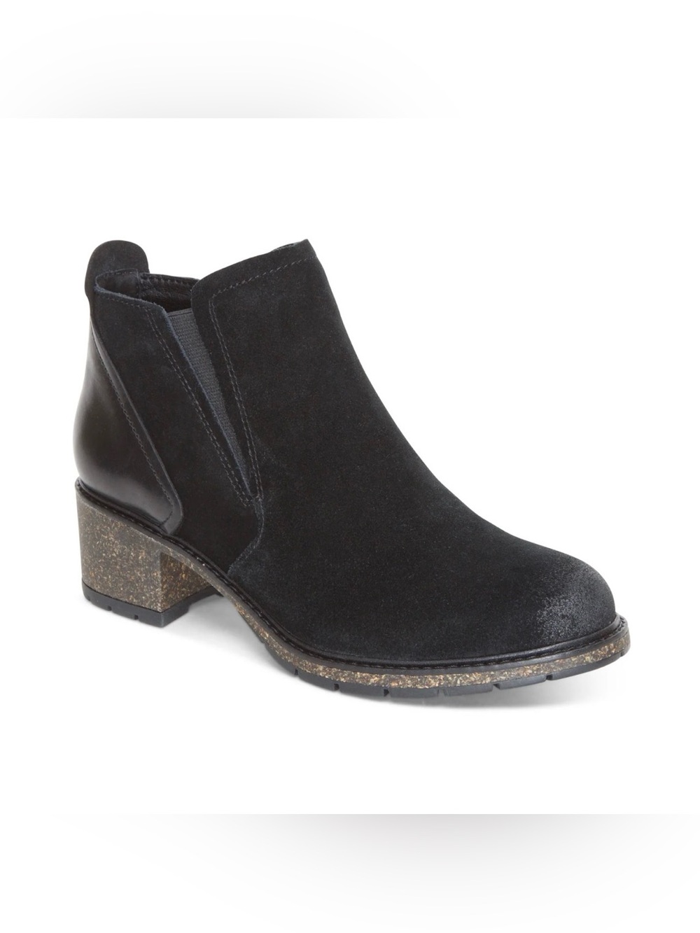 Aetrex Frankie Boot Black suede size 36 EU (6-6.6 US)